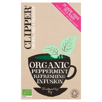 Bolsas de té de menta orgánica de Clipper Infusión 20 por paquete