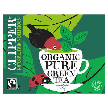 Clipper Organic Fairtrade Bolsas de té verde 80 por paquete