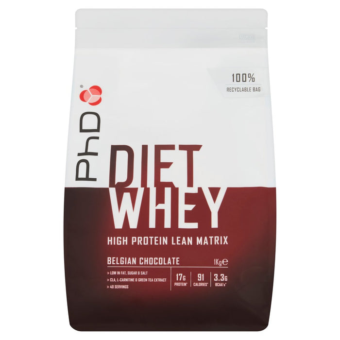 PhD Nutrition Belge Chocolate Diet Whey Powder 1kg