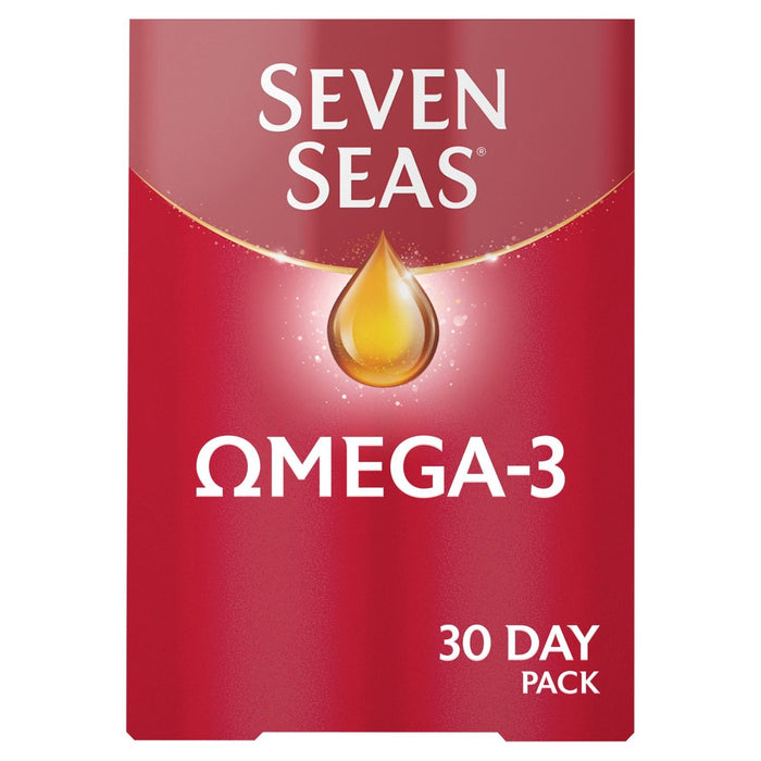 Siete mares de aceite de pescado omega-3 con vitamina D 30 cápsulas