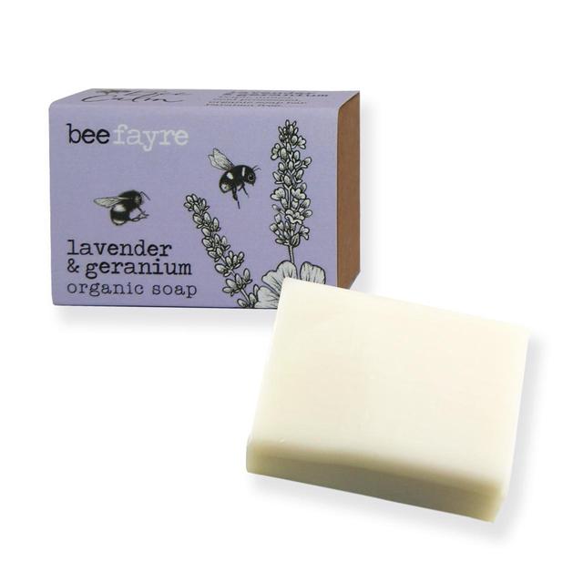Beefayre Biene ruhige Lavendel & Geranium Bio -Seifenbar 100g