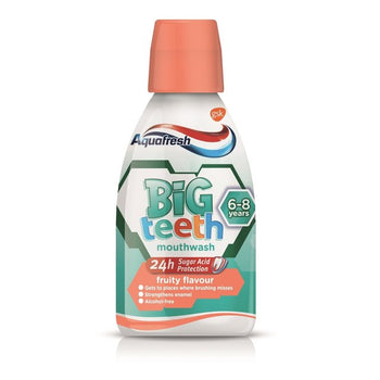 Aquafresh Big Teeth 6-8 Years Fruity Flavour Kids Mouthwash 300ml - Special Offer