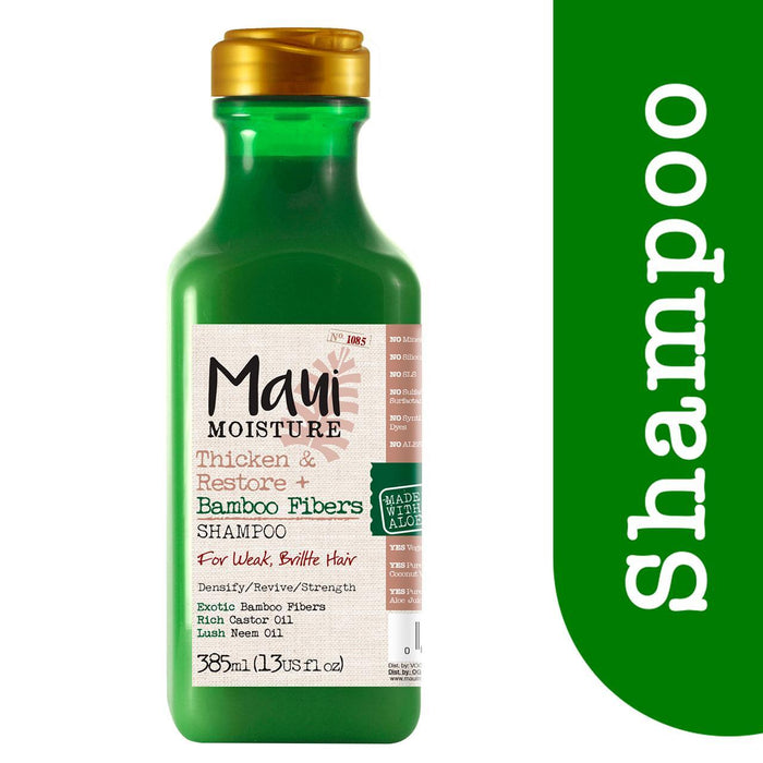 Maui Moisture épaissis et restauration + shampooing de fibres de bambou 385 ml
