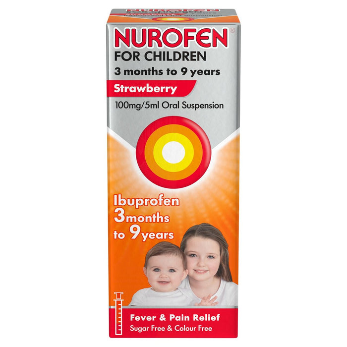 Nurofen pour enfants Suspension orale aux fraises 3mths à 9 ans 100 ml