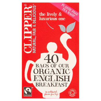Desayuno en inglés de Clipper Organic & Fairtrade 40 por paquete