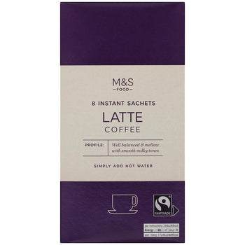 M&S Instant Latte Sachets 8 per pack
