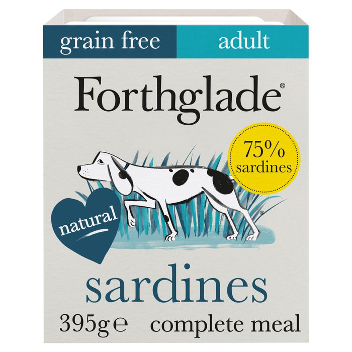 Forthglade erwachsene Sardinen Süßkartoffel & Gemüse Getreide kostenlos nasse Hundefutter 395G
