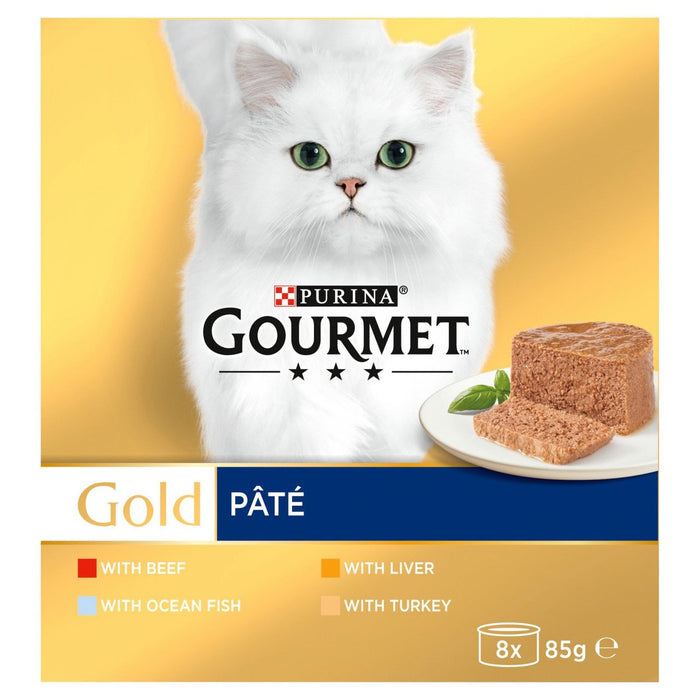 Gourmet Gold Mousse Fischauswahl Katzenfutter 8 x 85 g