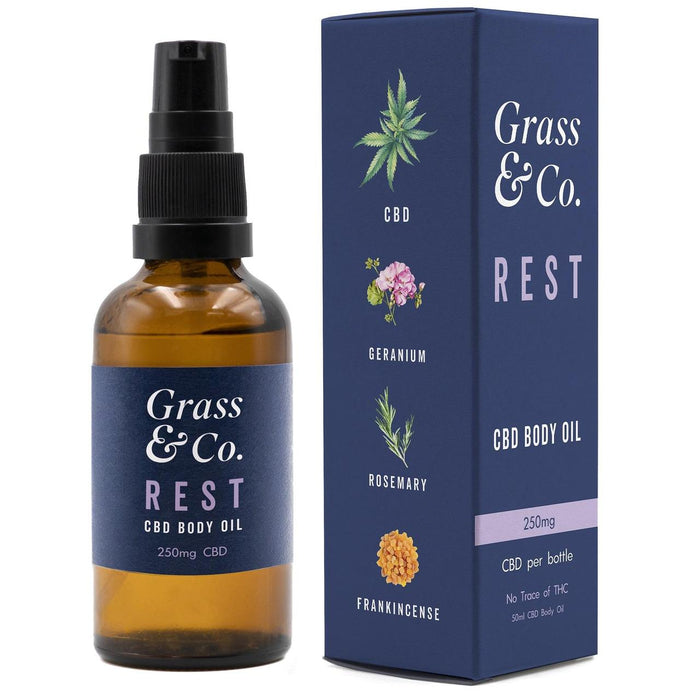 Grass & Co. Rest CBD Huile corporelle 250 mg 50 ml